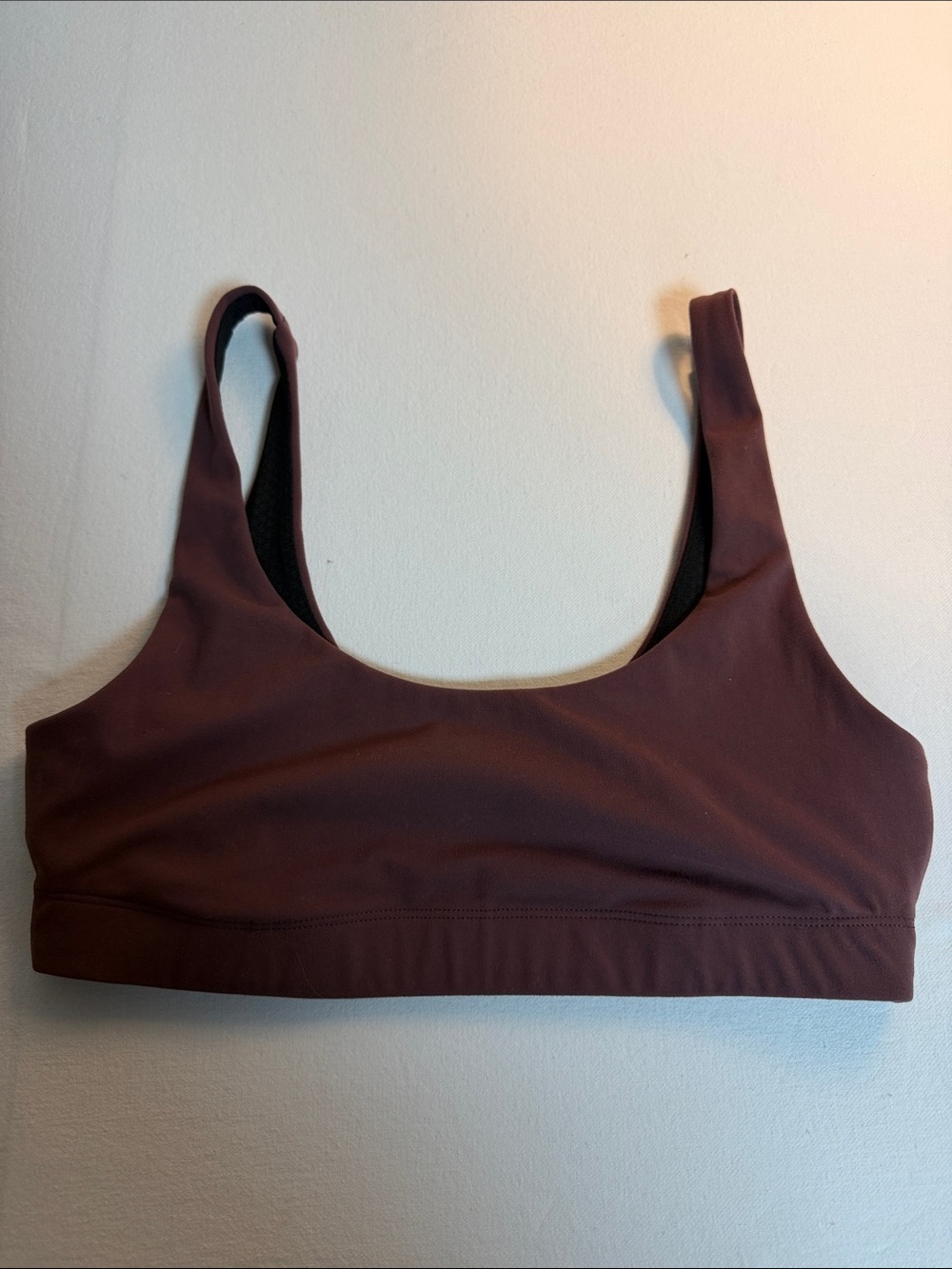 Vuori Scoop-Style Bralette in Plum Brown